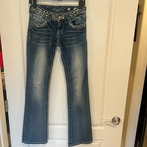 Miss Me Women's Size 26 Bootcut Embellished Jeans Jpw4288-7